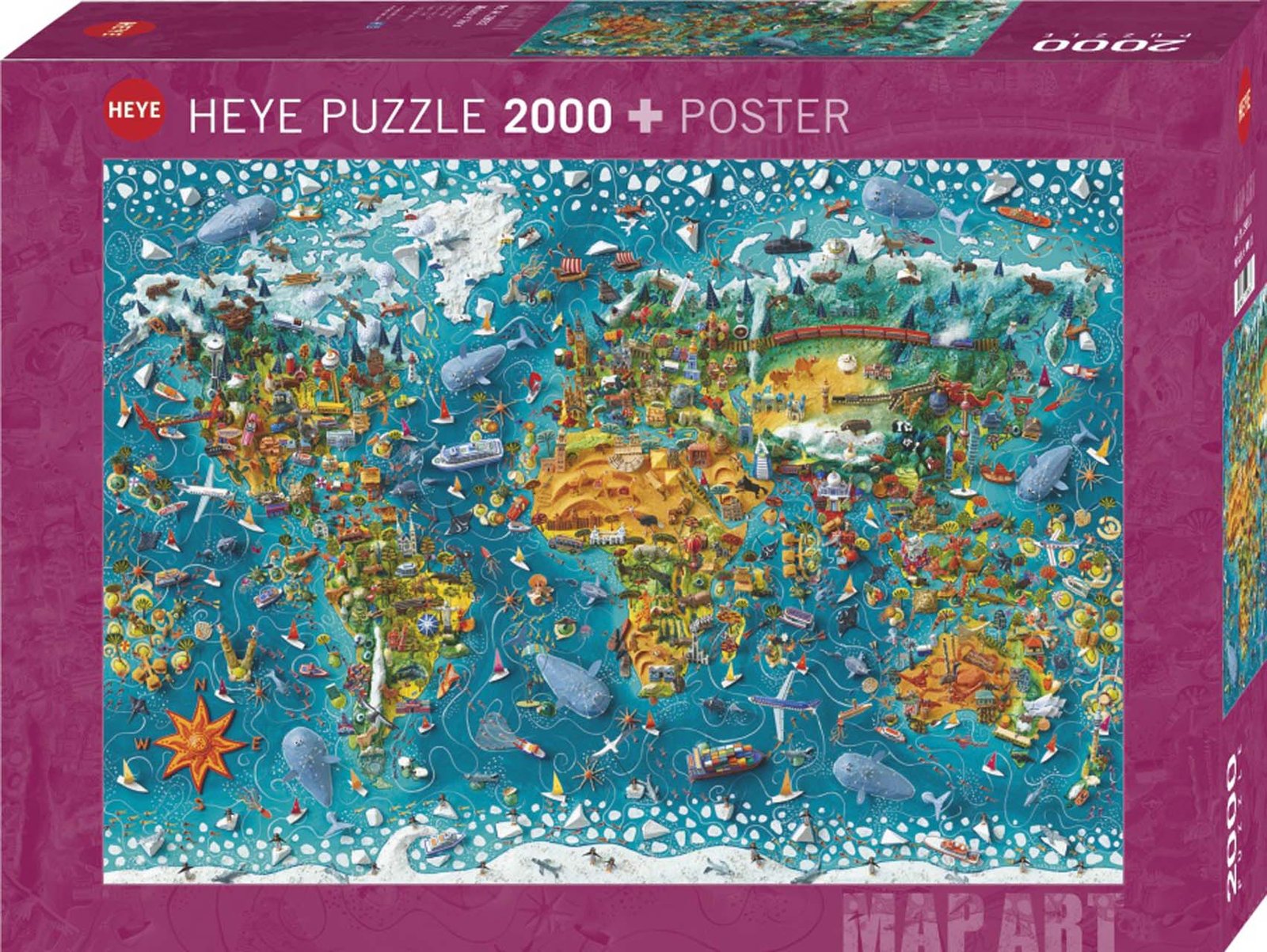 puzzle Miniature World Map Art