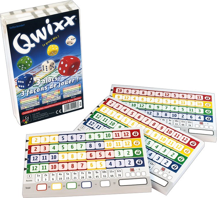Qwixx Recharge Bloc de score