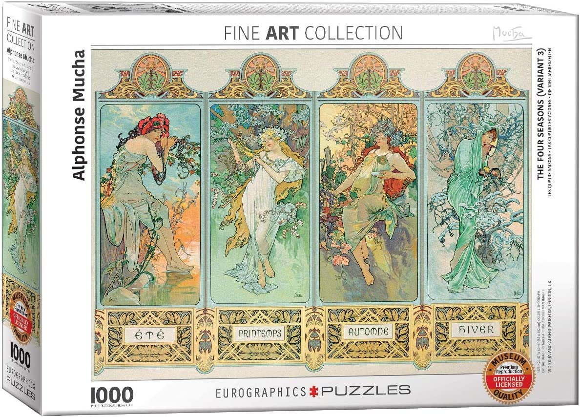 Les quatre saisons Mucha fine art puzzle