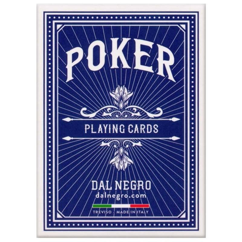 Cartes Poker 100% PVC 4 Index LOTUS bleu