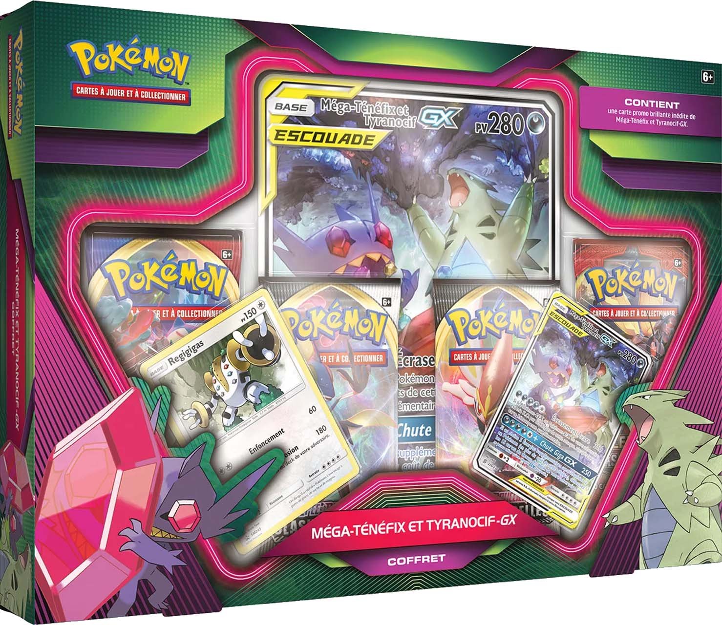 Pokémon : Coffret exclu Mega-Ténéfix et Tyranocif GX