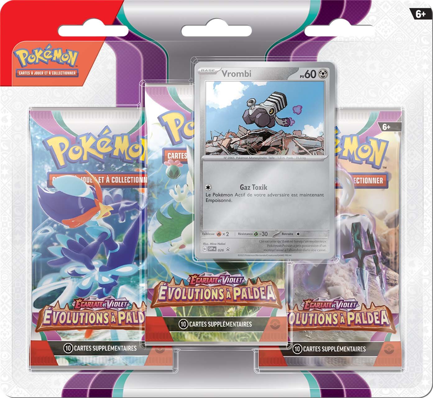 Pokémon : Pack 3 boosters Evolutions à Paldea