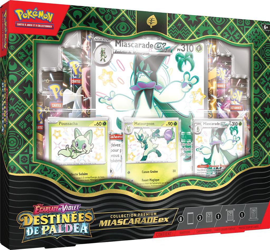 Pokemon Coffret Premium - 8 boosters Miascarade EX