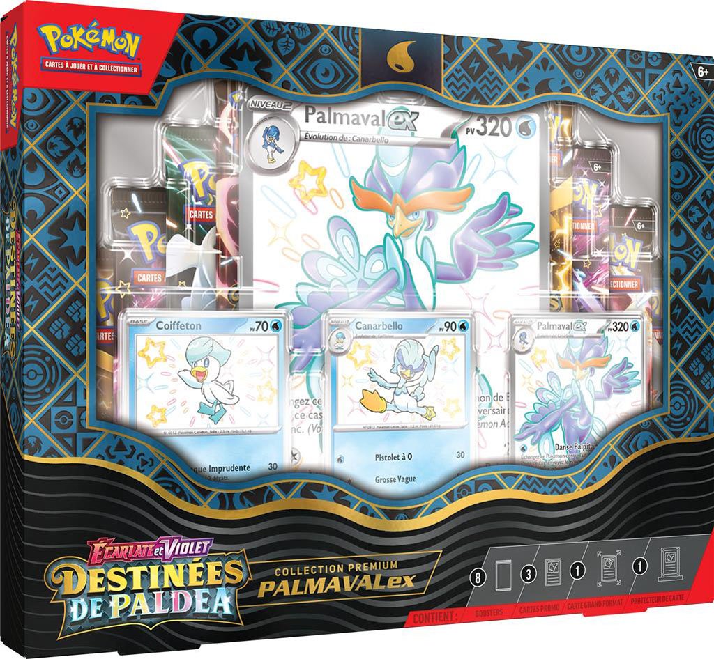 Pokemon Coffret Premium - 8 boosters Palmaval EX