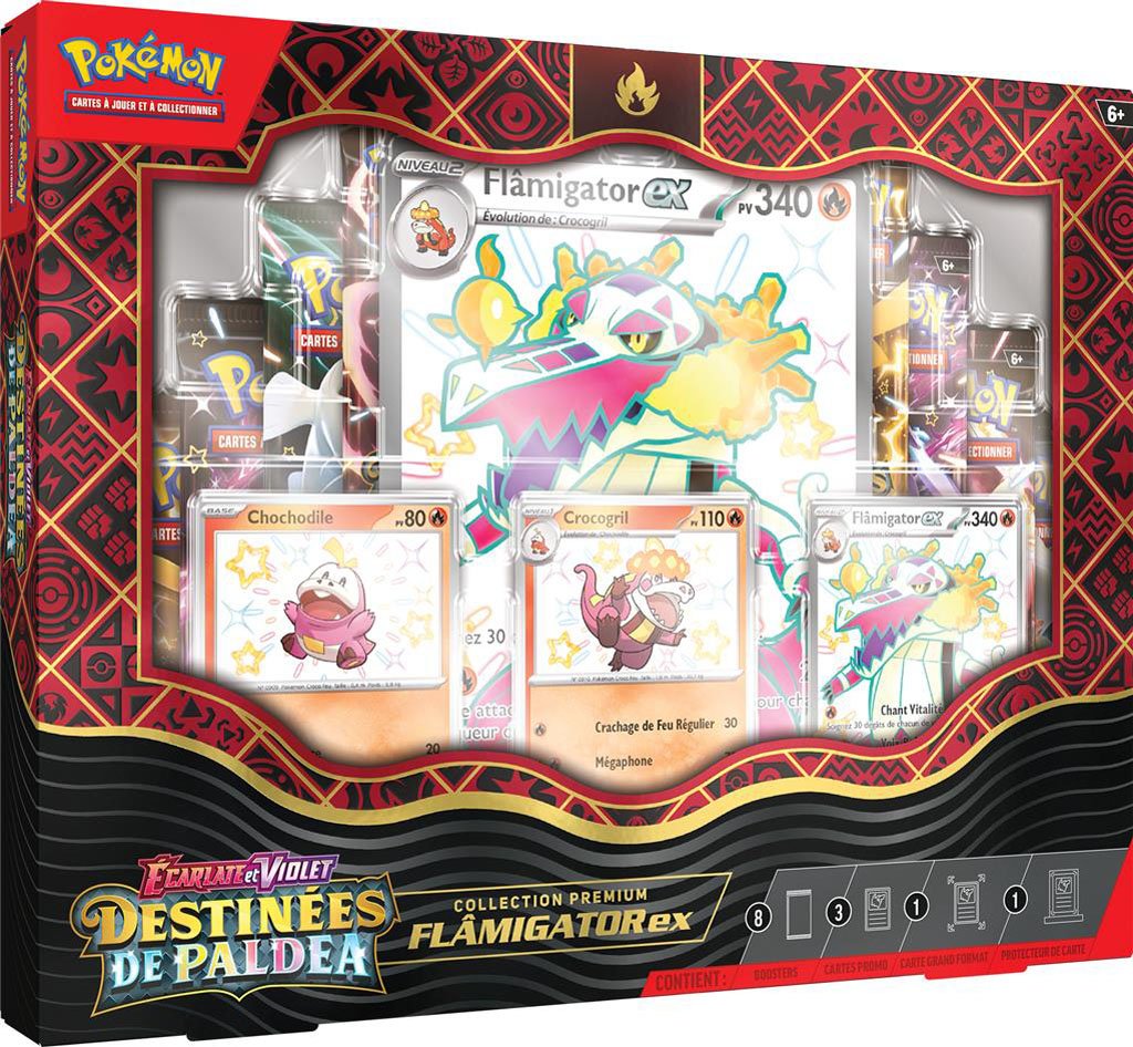 Pokemon Coffret Premium - 8 boosters Flamigator EX