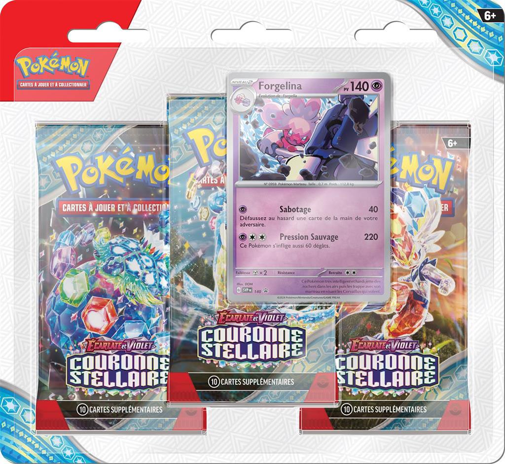 Pokémon : Pack 3 boosters "Couronne Stellaire"
