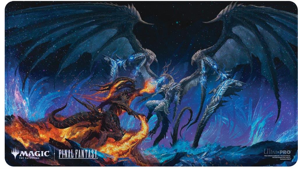 Magic The Gathering : Final Fantasy Playmat Holofoil Ifrit vs Bahamut