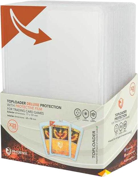 Phoenix Shield: Toploader 35PT 3"X4" Deluxe (x25)
