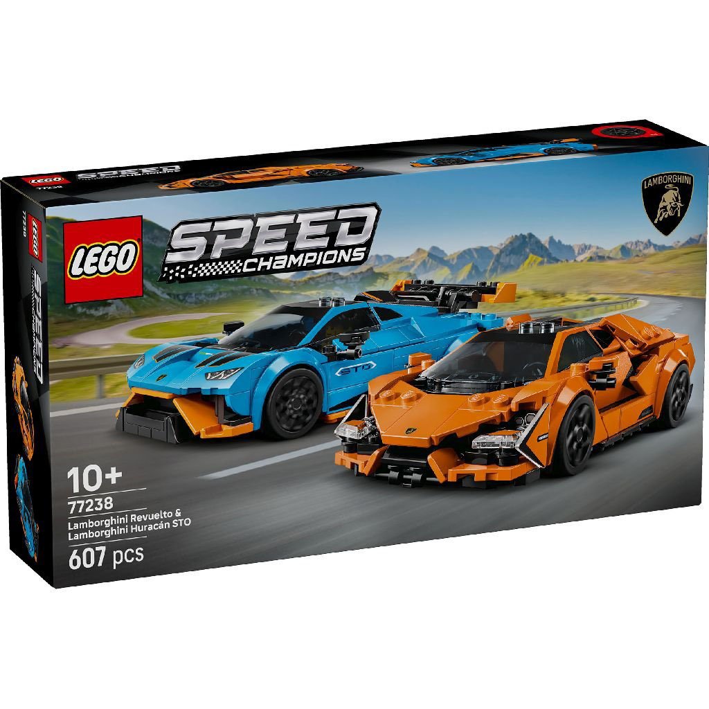 Lamborghini Revuelto et Huracán STO (Speed Champions)