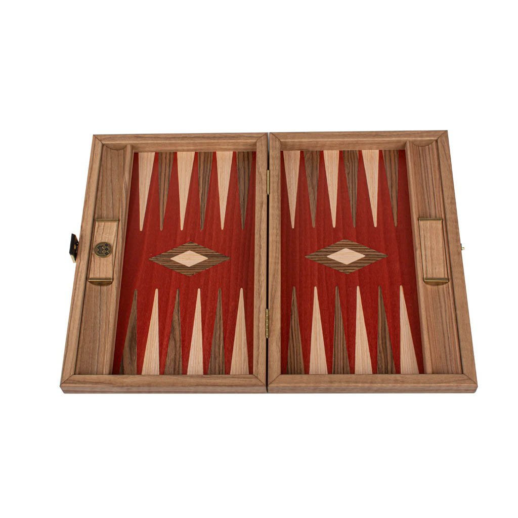 Backgammon 30cm Noyer et Chêne rouge Premium